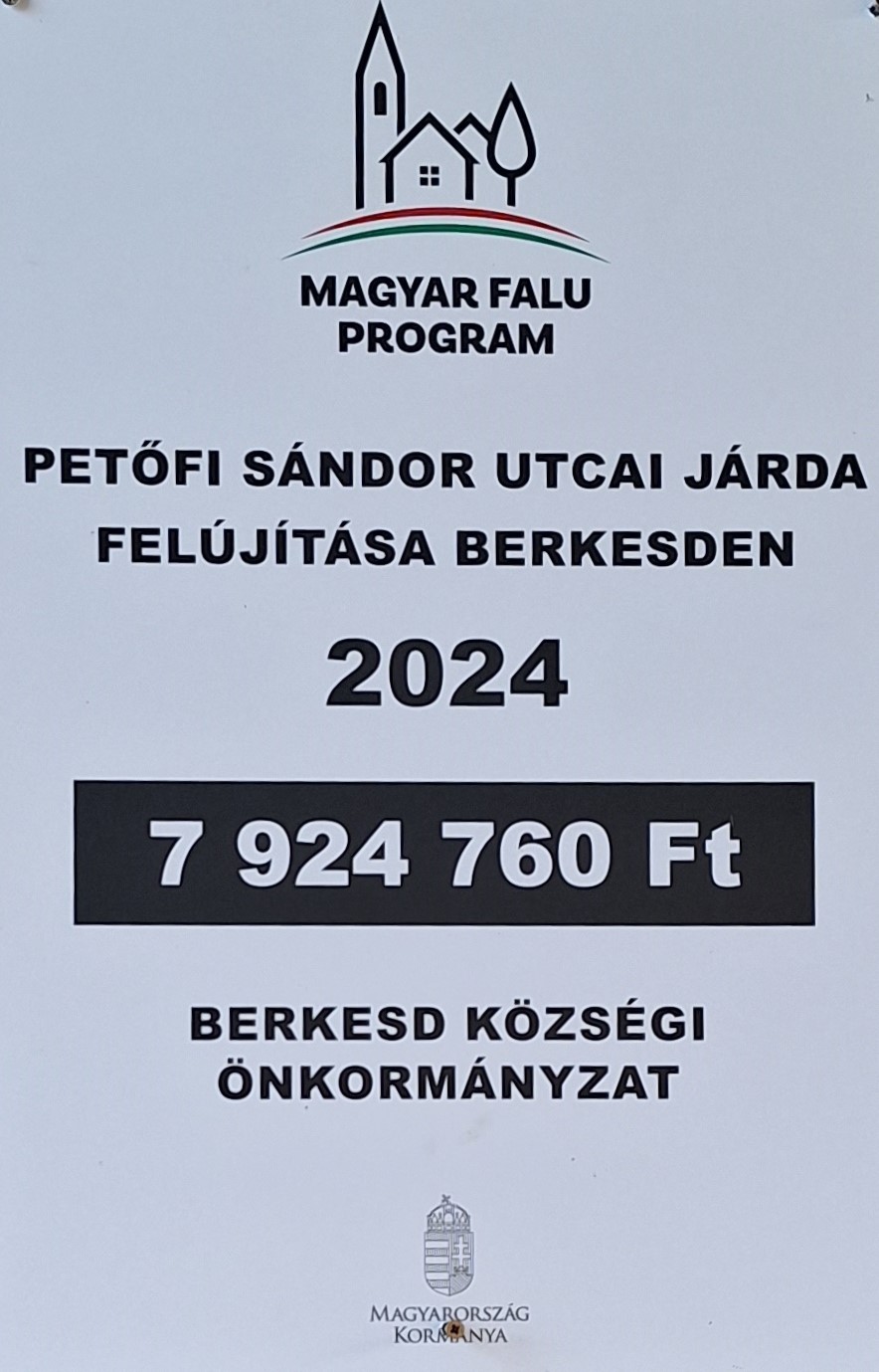 Projekttabla Petofi utca